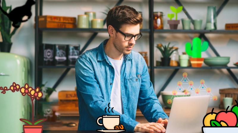 A a content marketer is working