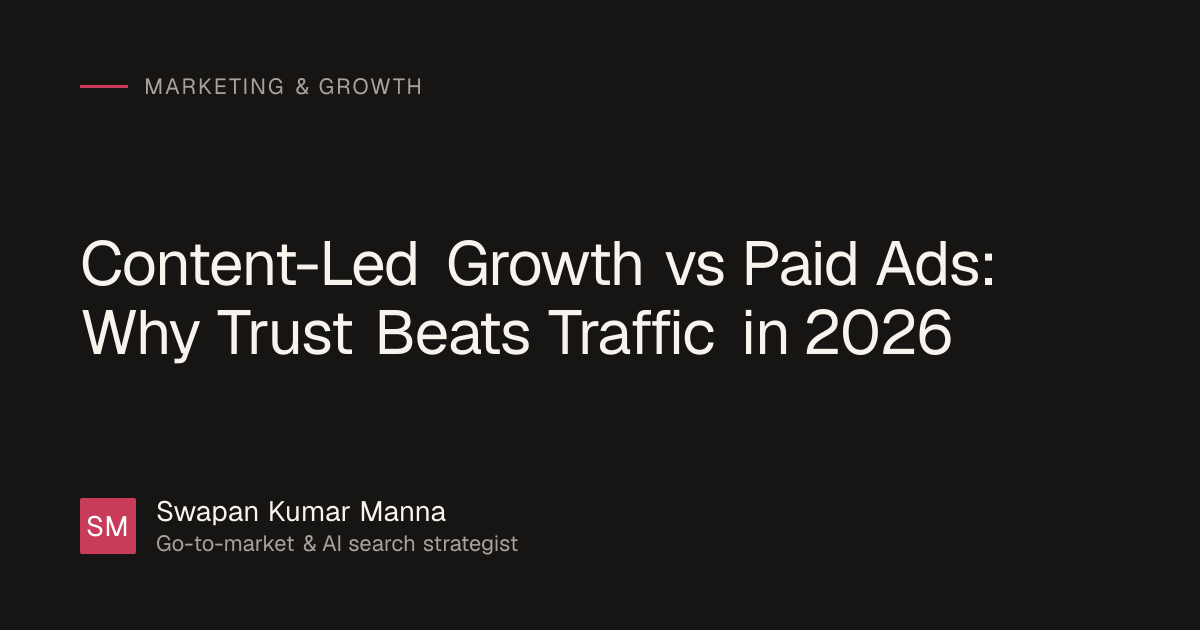 Content-Led Growth vs Paid Ads: Why Trust Beats Traffic in 2026